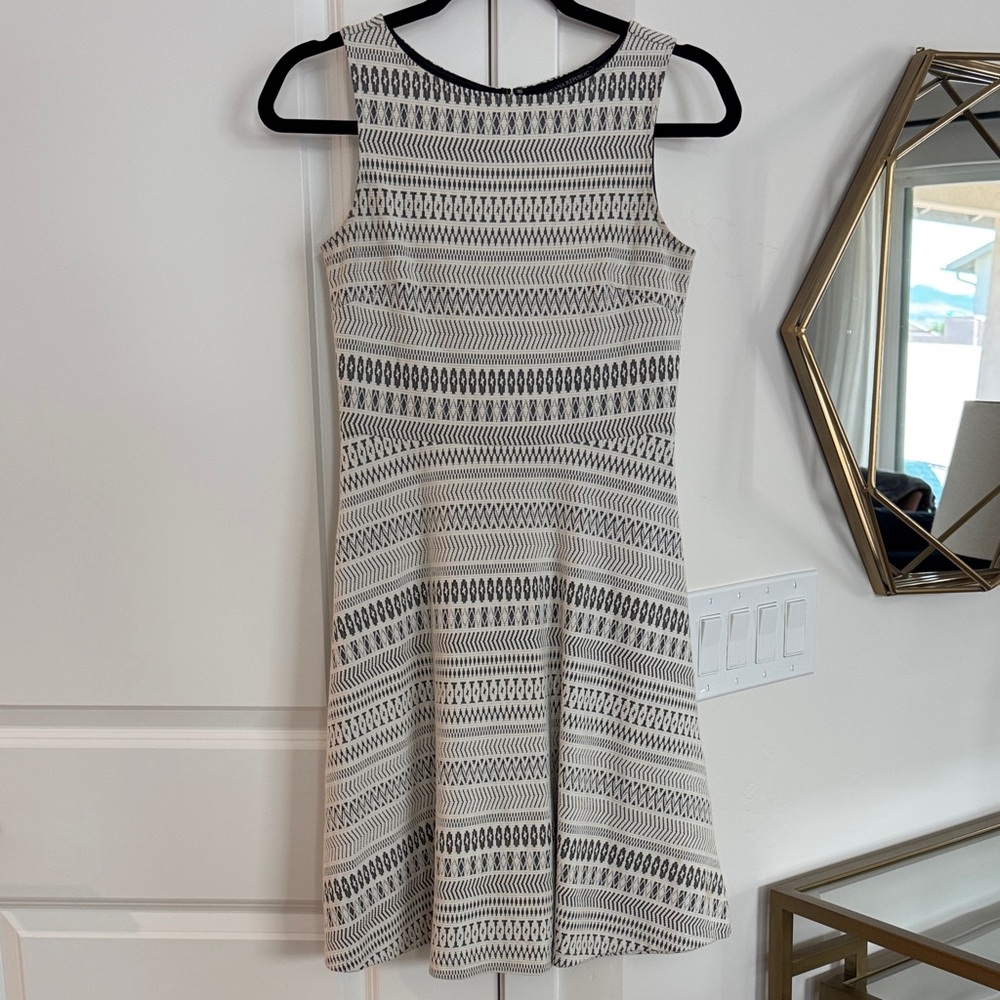 Banana Republic Black and White Geometric Mini Dress
